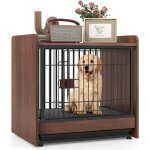 Costway - cage pour chien 2 en 1, cage chien intérieur plateau amovible porte verrouillable, niche pour ... Costway - cage pour chien 2 en 1, cage chien intérieur plateau amovible porte verrouillable, niche pour ...