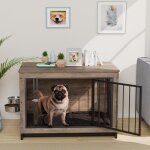 Cage pour chien interieur, 93x64x58cm, cage de transport pour animaux, maison pour chien, caisse pour ...