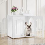 Cage pour chiens, niche moderne pour chiens intérieur, 3 portes Cage pour chiens, niche moderne pour chiens intérieur, 3 portes