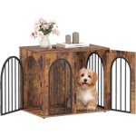 Cage pour chiens, niche moderne pour chiens int�rieur, 3 portes