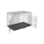 Cage pour chien, cage pour chien pliable en fil métallique avec plateau, cage de transport pour chien ... Cage pour chien, cage pour chien pliable en fil métallique avec plateau, cage de transport pour chien ...