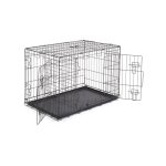 Cage pour chien, cage pour chien pliable en fil métallique avec plateau, cage de transport pour chien ... Cage pour chien, cage pour chien pliable en fil métallique avec plateau, cage de transport pour chien ...