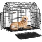 Cage pour chien pliable cage de transport 120 x 72, 5 x 109 cm m�tal grands chiens avec double porte ...