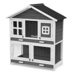 Cage clapier enclos pour lapins ext�rieur et int�rieur en bois 115 x 60 x 118 cm. modele oscar