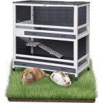 Cage clapier enclos pour lapins avec roulettes 115 x 60 x 118 cm. modele oscar