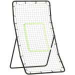 Cage de foot 90x80x140 cm avec mur rebond acier / pe, outil entra�nement football - noir, portable, int�rieur ...