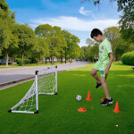 Cage de football - mister gadget - avec plots - noir et blanc et orange - h20 x l60, 5 x p16, 5 cm