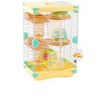 Cage pour hamster gerbille tunnel jouet intgr roue exercice eau nourriture habitat intrieur portable ...