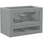 Pawhut - cage pour hamsters souris petits rongeurs multi - quipements rampe plateformes toit ouvrant ...