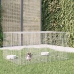 Cage  lapin 2 panneaux 110x79x54 cm fer galvanis rg3q46381 design in