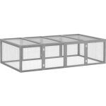 Cage � lapins - pawhut - clapier - 2 portes sup�rieures - ext�rieur / int�rieur - bois - 181x100x48cm ...
