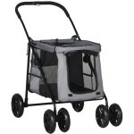 Cage pour oiseau chariot pliable pour chien et chat jusqu'� 20 kg avec coussin et fen�tre en filet tissu ...