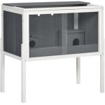 Cage pour rongeur grande cage bois 82x45x81cm grise avec 2 maisons et accessoires pour hamsters nains ... Cage pour rongeur grande cage bois 82x45x81cm grise avec 2 maisons et accessoires pour hamsters nains ...