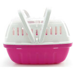 Cage de transport lizzie s 17 x 23 x h 16 cm pour rongeur flamingo