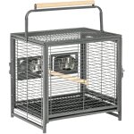 Cage de transport oiseau - cage de transport pour perroquet - porte, 2 trappes de nourrissage - acier ... Cage de transport oiseau - cage de transport pour perroquet - porte, 2 trappes de nourrissage - acier ...