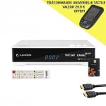 Offre: cahors mini r�cepteur tv satellite hd + carte d'acc�s tntsat v6 + c�ble hdmi + t�l�commande universelle ...