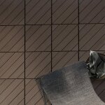 Caillebotis embo�table classic, marron fonc� diagonale, 30 x 30 cm, 1 pi�ce