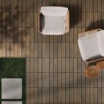 Caillebotis embo�table classic, teck mix, 30 x 30 cm, 1 pi�ce