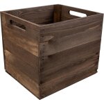 Caisse bois marron compatible kallax & expedit 33x37x33 cm