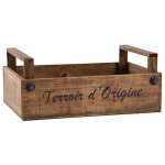 Caisse en bois teint terroir d'origine