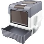 Caisse litiere pour chatbac  litire avec pelleavec pack dsodorisantbac  litire pour chat grand volumegris ...