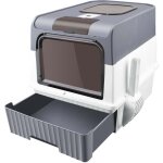 Caisse litiere pour chatbac  litire avec pelleavec pack dsodorisantbac  litire pour chat grand volumegris ...