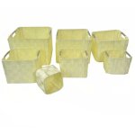 Caisse en polyester crme 1 - 7 cm30x30h20