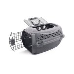 Caisse de transport pour chat m. pets eco giro - cage en plastique - taille m - gris