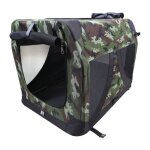 M pets - caisse de transport comfort crate l - camouflage - pliable - cadre m�tallique - grilles d'a�ration ...