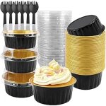 Caissettes  gteaux en aluminium avec couvercles, moules  muffins, paquet de 60 mini - moules  gteaux ...