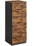 Caisson de bureau  3 tiroirs meuble de rangement de document support d?imprimante 3 tiroirs verrouillables ...