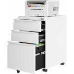 Caisson de bureau mobile, meuble de rangement en métal avec 3 tiroirs, caisson sur roulettes, 39x46x62cm, ... Caisson de bureau mobile, meuble de rangement en métal avec 3 tiroirs, caisson sur roulettes, 39x46x62cm, ...