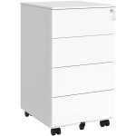 Caisson de bureau mobile verrouillable avec 3 tiroirs rangement de documents papeterie pr�assembl� pour ...