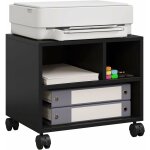 Caisson de bureau sur roulettes, support d'imprimante mobile, chariot amovible pour dossiers, 40x30x35 ...
