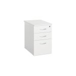 Sans marque - caisson hauteur bureau bois blanc 3 tiroirs p 80 cm essens - maxiburo