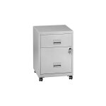Caisson mobile - 2 tiroirs - aluminium - maxiburo
