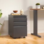 Caisson mobile 3 tiroirs avec serrure - rangement métal pour bureau formats a4, légal et lettre, noir ... Caisson mobile 3 tiroirs avec serrure - rangement métal pour bureau formats a4, légal et lettre, noir ...