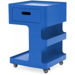 Caisson � roulettes 1 tiroir en m�tal h60, 5cm - bleu - trolet