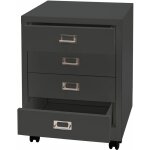 Jamais utilis] caisson  roulettes hhg 423, armoire  tiroirs acier armoire  dossiers, mtal 55x40x41cm ...
