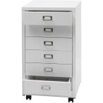 Hhg - jamais utilis] caisson  roulettes 460, armoire  tiroirs acier armoire  dossiers, mtal 75x40x41cm ...