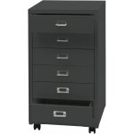Hhg - jamais utilis] caisson  roulettes 460, armoire  tiroirs acier armoire  dossiers, mtal 75x40x41cm ...