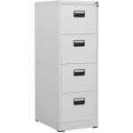 Dcoshop26 - caissons  tiroirs meuble de bureau armoire  dossiers 4 tiroirs 46 x 62 x 133 cm acier ...