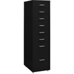 Dcoshop26 - caissons  tiroirs meuble de bureau sur roulettes 8 tiroirs 28 x 41 x 109 cm en mtal noir ...