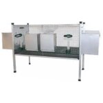 Cala 200018 ropet clapier  lapin en fer  2 compartiments