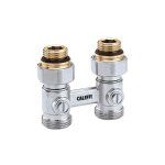 Caleffi - bloc de robinetterie � deux tubes 301043 passage, raccordement radiateur 2000 / 2  ag