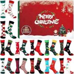Calendrier de l'avent 2025 chaussettes, calendrier de compte � rebours de no�l avec12 paires de chaussettes ...