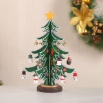 Calendrier de l'avent 2025, mini sapin de no?l en bois pour d?corations no?l table cadeaux enfants - ...