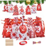 Calendrier de l'avent 2025 vide  remplir faire soi meme petit cadeaux tissu diy maison calendrier de ...