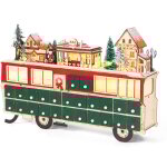 Calendrier de l'avent en bois, 24 tiroirs  remplir, calendrier de l'avent lumineux, forme du bus, dcoration ...