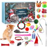 Calendrier de l'avent pour chats, 24 jours avant no�l, jouets vari�s, baguette magique interactive et ...